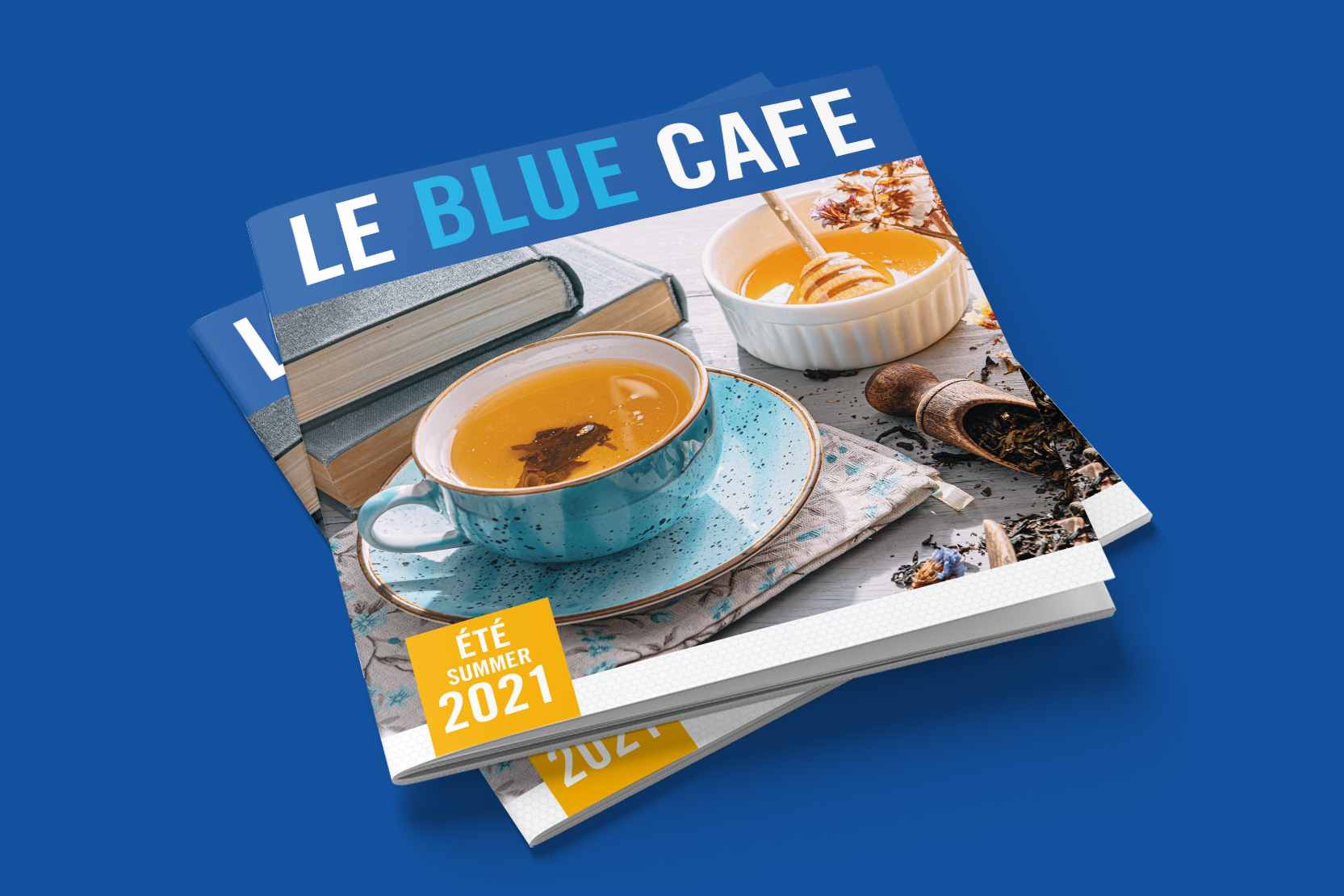 Brochure blue café