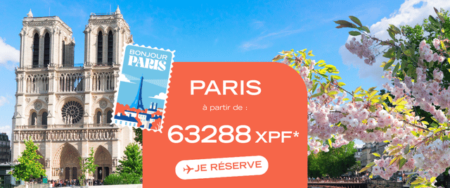 Papeete Paris avec French bee